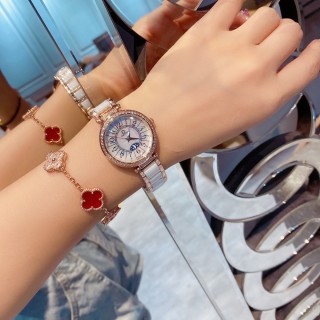 Omega Seamaster Mother-of-Pearl Diamond Bezel Rose Gold Watch view 3