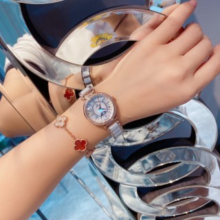 Omega Seamaster Mother-of-Pearl Diamond Bezel Rose Gold Watch view 4