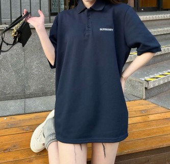 Burberry Navy Short-Sleeve Polo Shirt