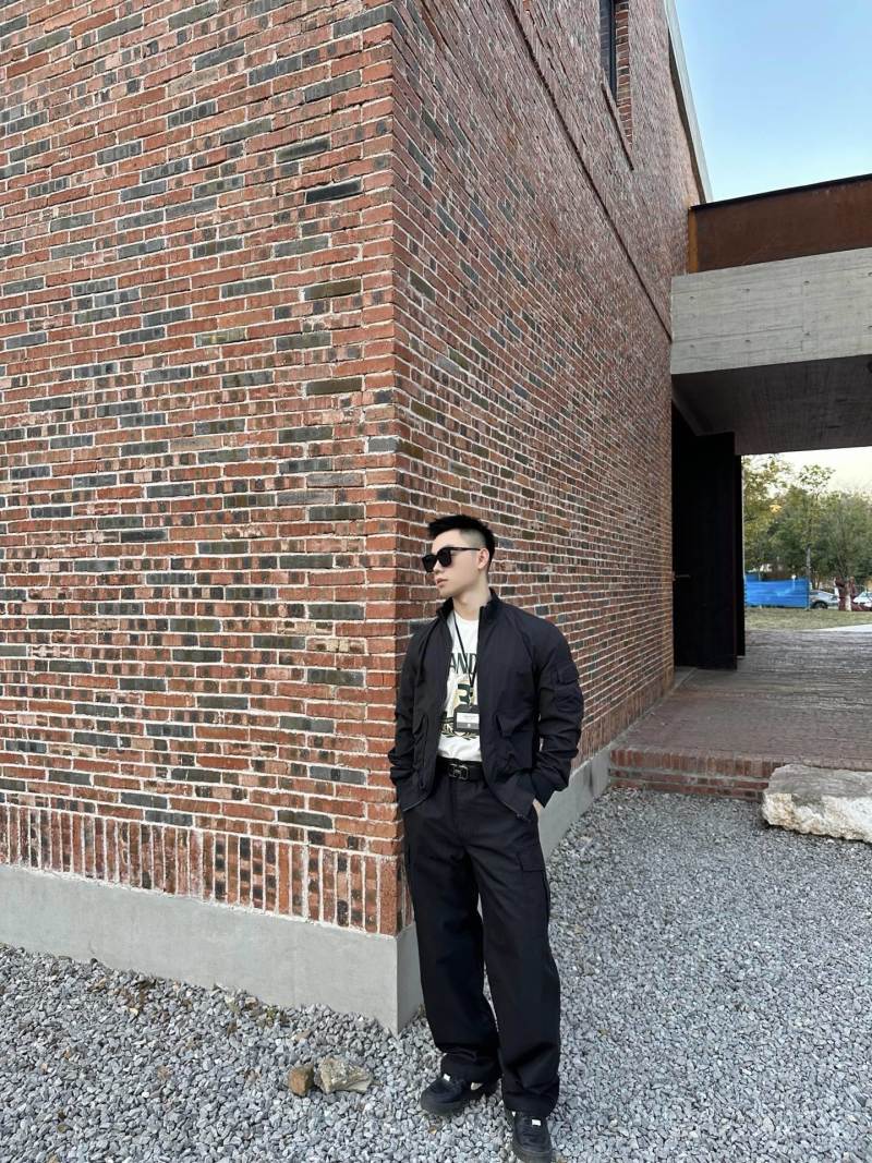 Black Cargo Pants with Utility Pockets view