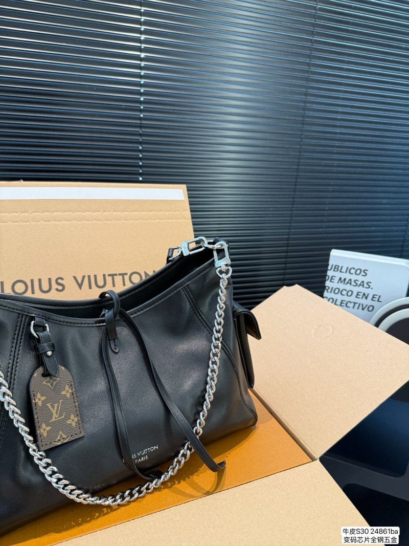 Louis Vuitton Carryall Black Leather Shoulder Bag view