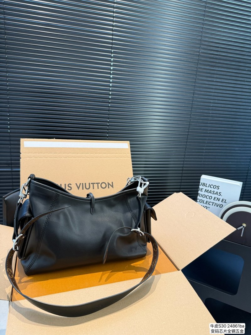 Louis Vuitton Carryall Black Leather Shoulder Bag view