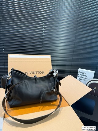 Louis Vuitton Carryall Black Leather Shoulder Bag view 6