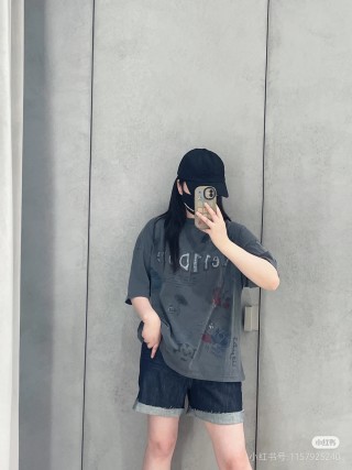 Oversized Charcoal Graphic Print Short Sleeve T-Shirt view 8