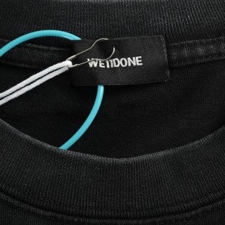 WE11DONE Neon Teddy Bear Long Sleeve T-Shirt Black view 5
