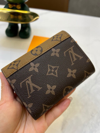 Louis Vuitton Victorine Monogram Canvas Wallet - Brown view 4