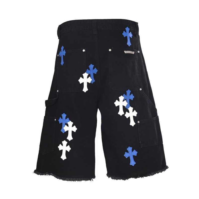 Chrome Hearts Black Cross Denim Shorts view