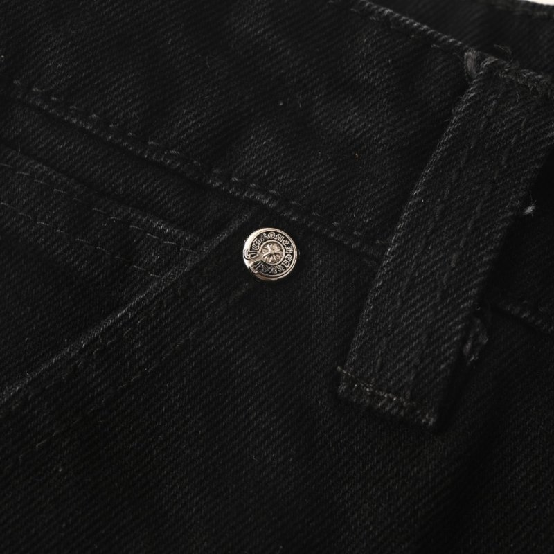 Chrome Hearts Black Cross Denim Shorts view