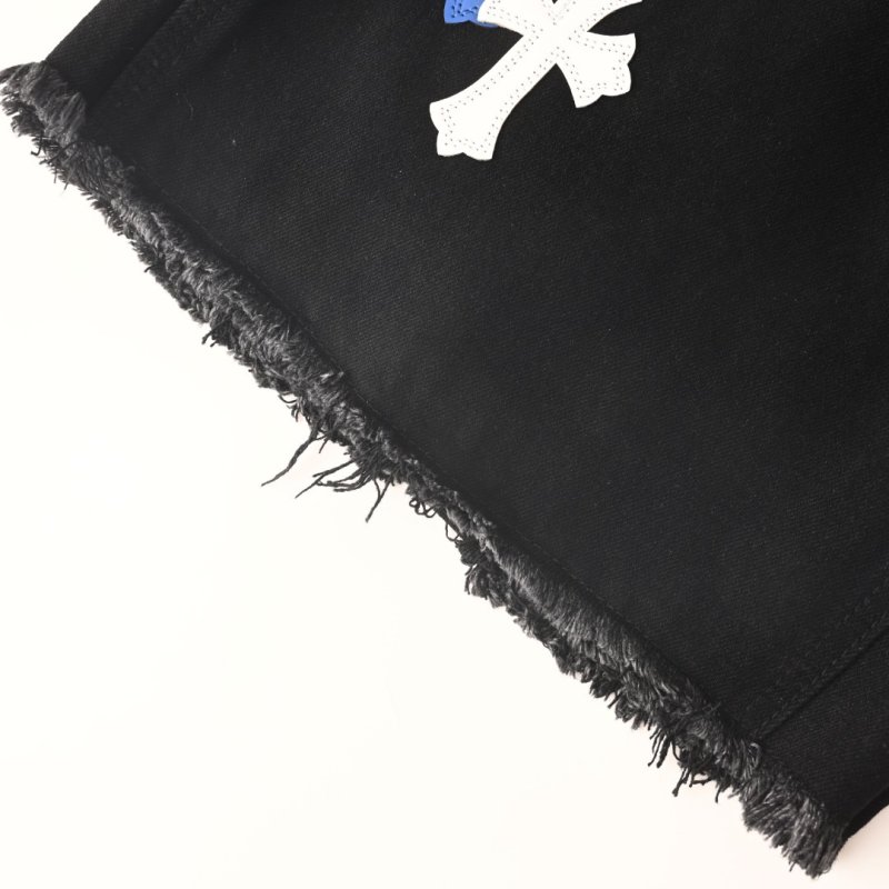 Chrome Hearts Black Cross Denim Shorts view