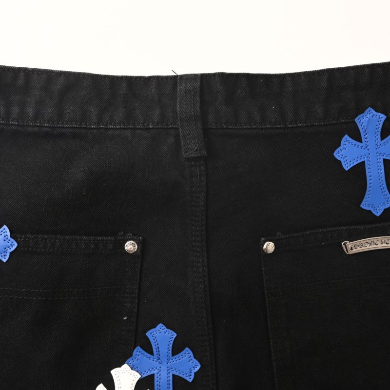 Chrome Hearts Black Cross Denim Shorts view