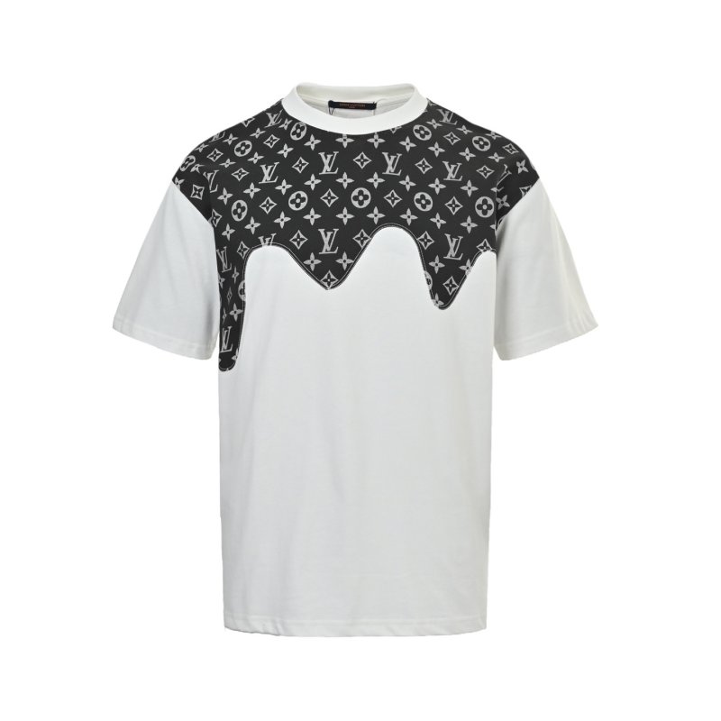 Monogram Drip Print Short Sleeve T-Shirt White view