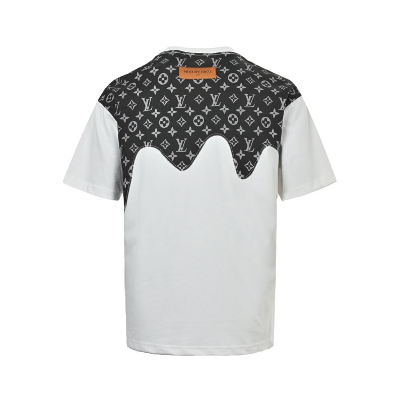 Monogram Drip Print Short Sleeve T-Shirt White view