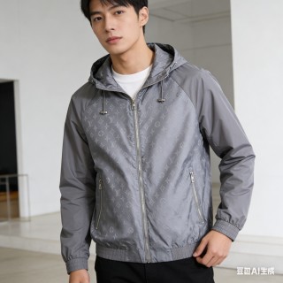 Louis Vuitton Monogram Windbreaker Jacket Grey