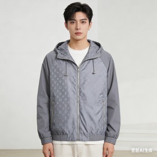 Louis Vuitton Monogram Windbreaker Jacket Grey view 7