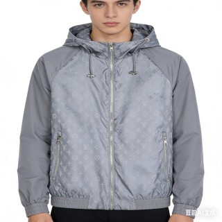 Louis Vuitton Monogram Windbreaker Jacket Grey view 8