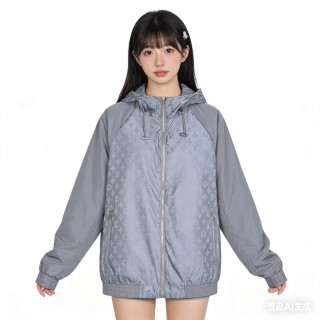 Louis Vuitton Monogram Windbreaker Jacket Grey view 9