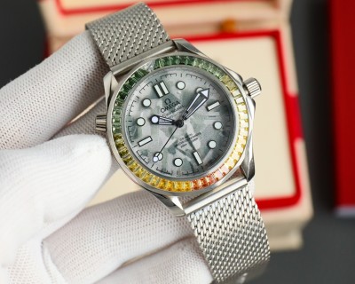 Omega Seamaster 300M 42mm Steel Watch - Silver Dial view 2