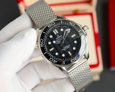 Omega Seamaster 300M 42mm Steel Watch - Silver Dial view 3