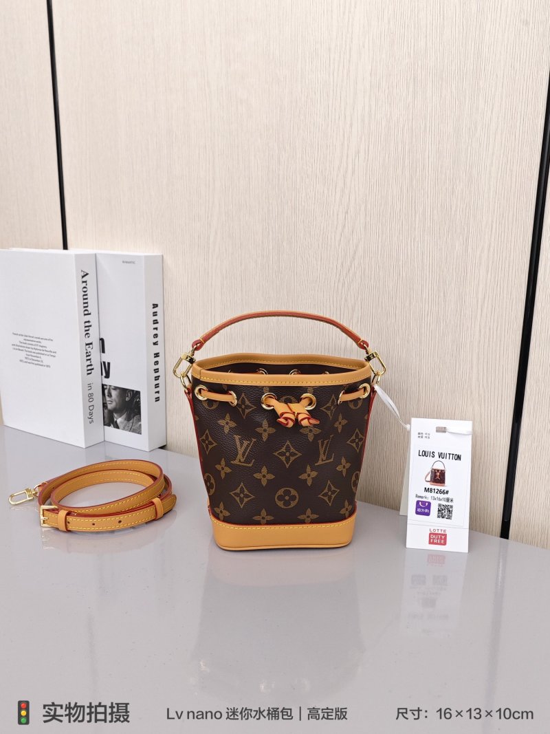 Louis Vuitton Monogram Nano Bucket Bag Brown