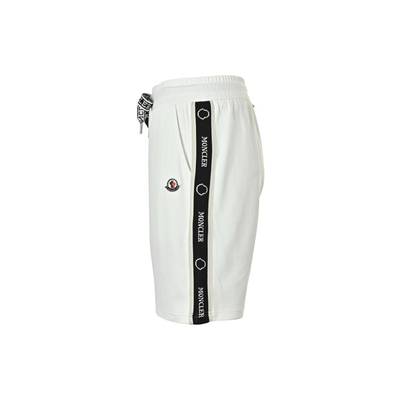 Moncler White Tape Trim Shorts view