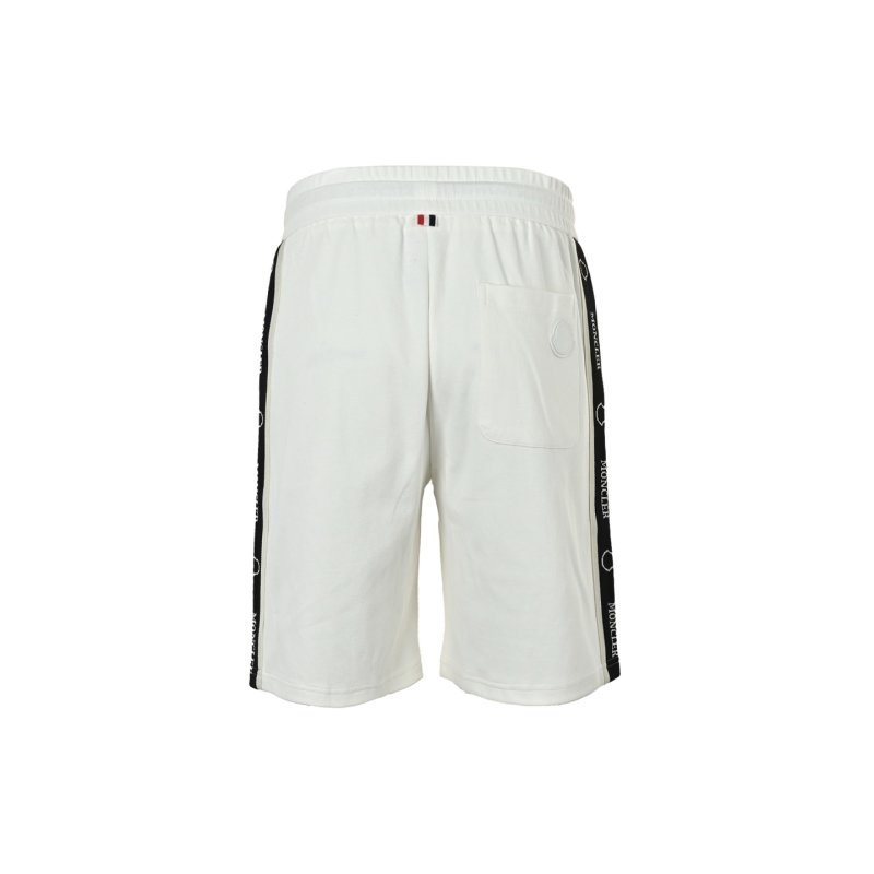Moncler White Tape Trim Shorts view