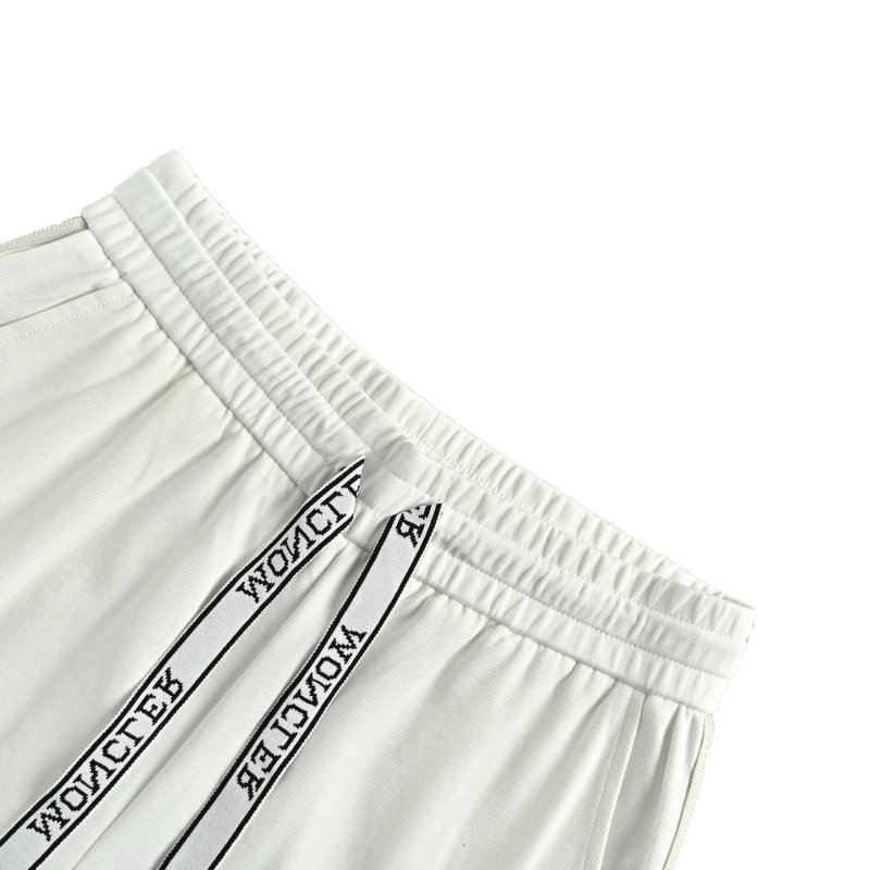 Moncler White Tape Trim Shorts view