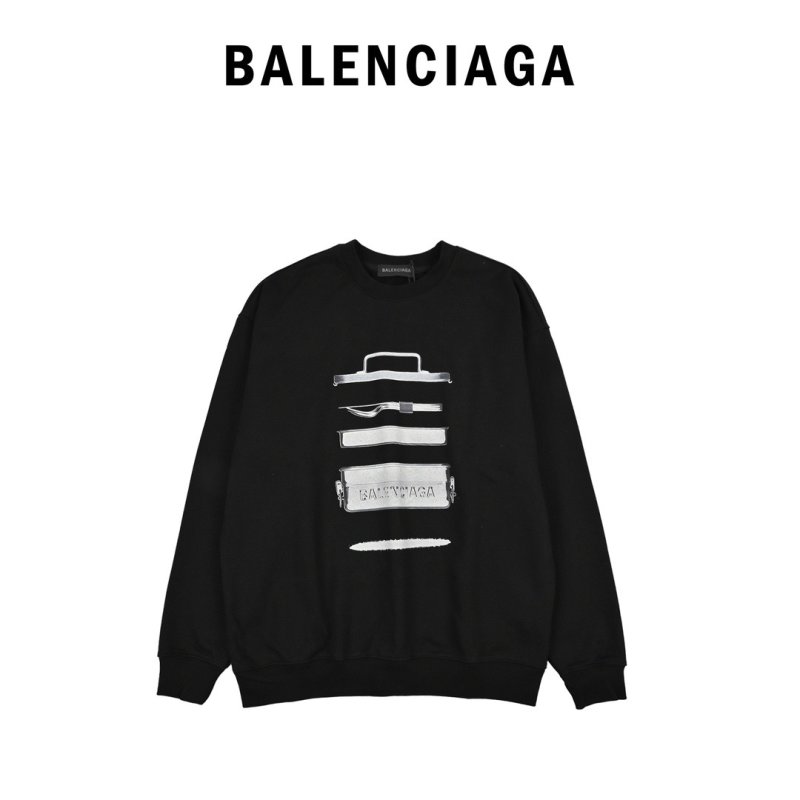 Balenciaga Black Graphic Logo Hoodie view