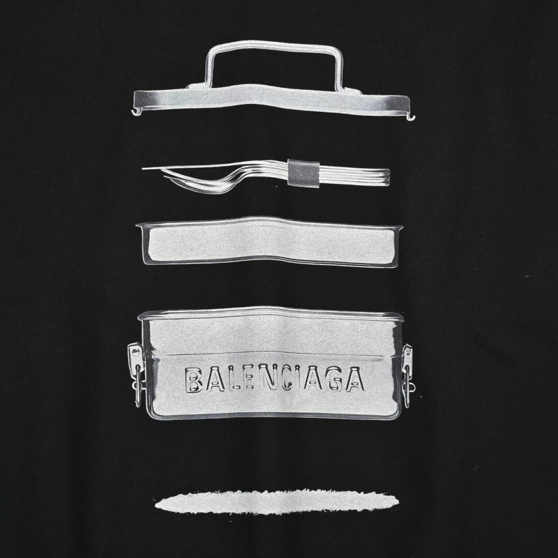Balenciaga Black Graphic Logo Hoodie view