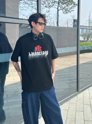 Balenciaga Black Logo Graphic T-Shirt