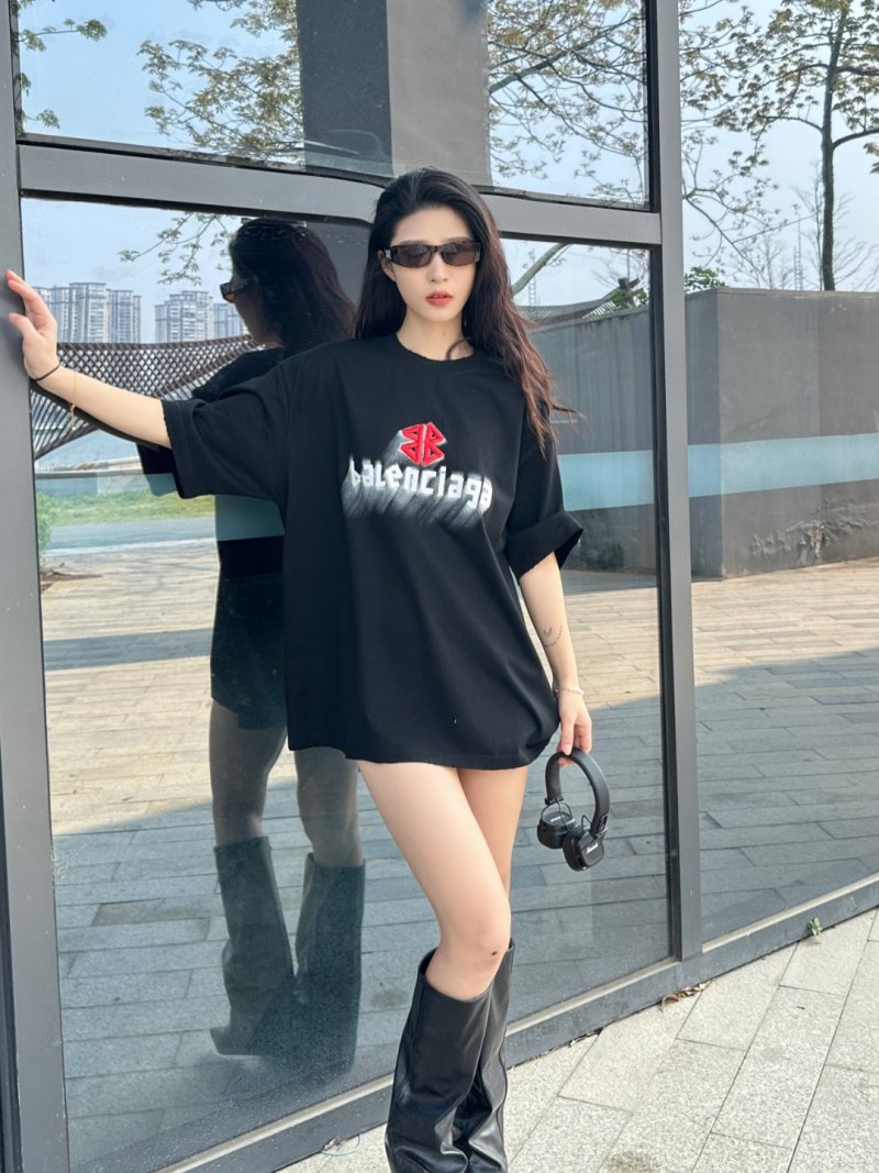 Balenciaga Black Logo Graphic T-Shirt view