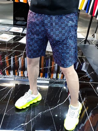 Gucci GG Monogram Blue Checkered Shorts view 3