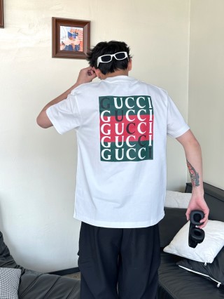 Gucci Repeated Logo White T-Shirt