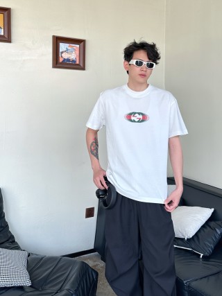 Gucci Repeated Logo White T-Shirt view 2