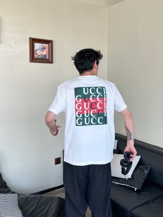 Gucci Repeated Logo White T-Shirt view 3