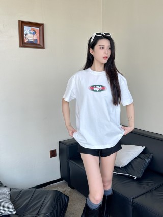 Gucci Repeated Logo White T-Shirt view 4
