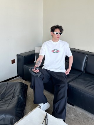 Gucci Repeated Logo White T-Shirt view 5