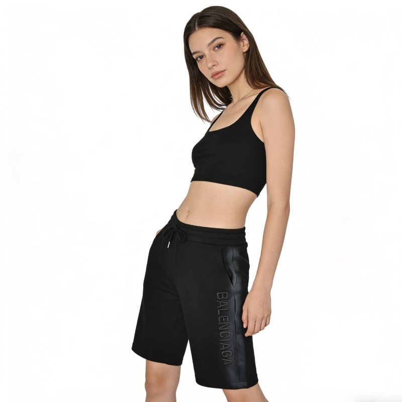 Balenciaga Black Logo Shorts view