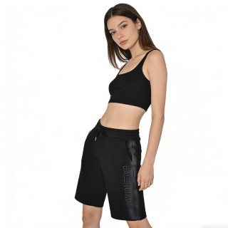 Balenciaga Black Logo Shorts view 5