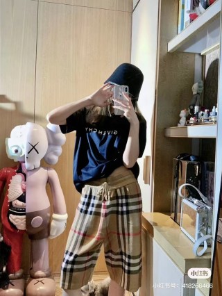 Burberry Check Khaki Shorts view 2