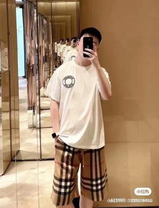 Burberry Check Khaki Shorts view 4