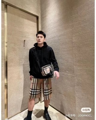 Burberry Check Khaki Shorts view 5