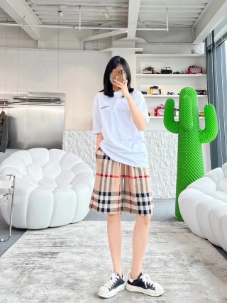 Burberry Check Khaki Shorts view 7