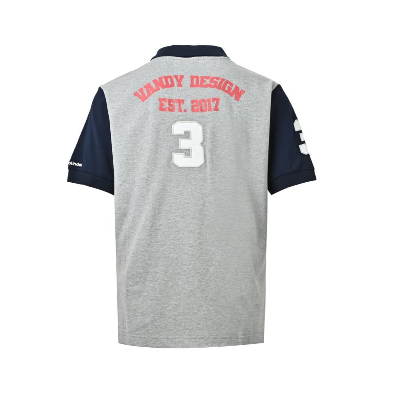 Colorblock Short Sleeve T-Shirt Grey Black view