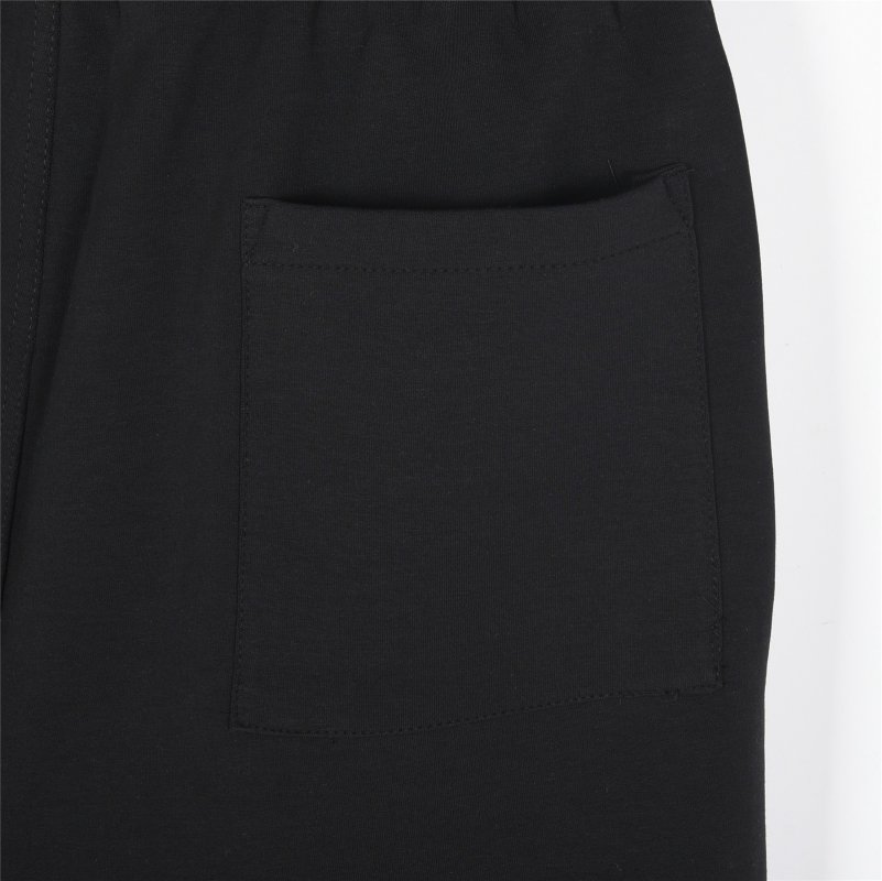 Moncler Black Shorts with Tricolour Stripe view