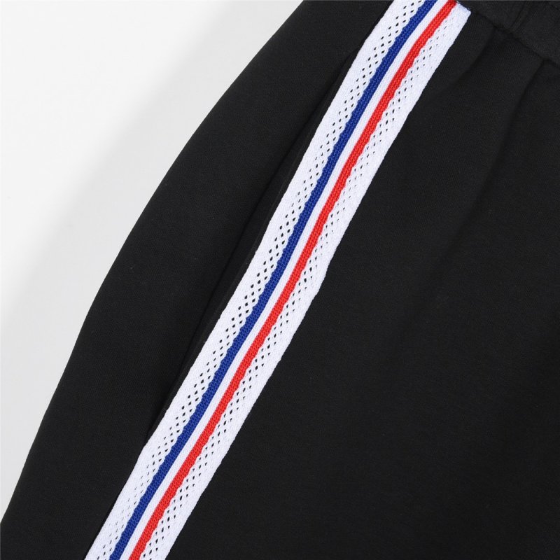 Moncler Black Shorts with Tricolour Stripe view