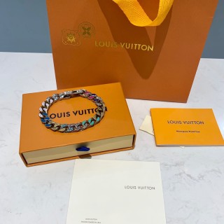 Louis Vuitton Chains Lettering Multicolor Crystal Bracelet