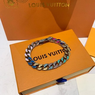 Louis Vuitton Chains Lettering Multicolor Crystal Bracelet view 2