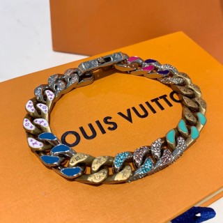 Louis Vuitton Chains Lettering Multicolor Crystal Bracelet view 3