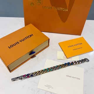 Louis Vuitton Chains Lettering Multicolor Crystal Bracelet view 4