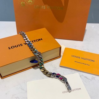 Louis Vuitton Chains Lettering Multicolor Crystal Bracelet view 6